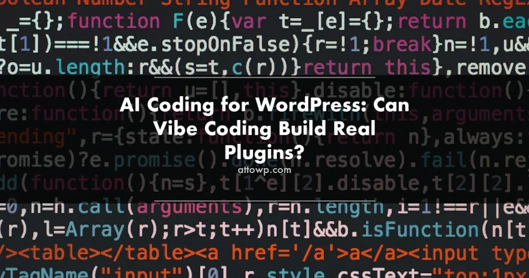 AI vibe coding for WordPress plugin development