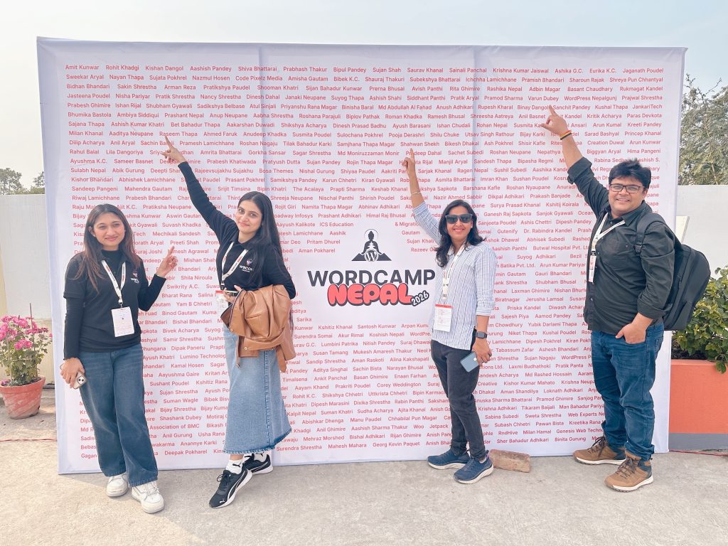 Group photo of attendees at WordCamp Nepal 2026
