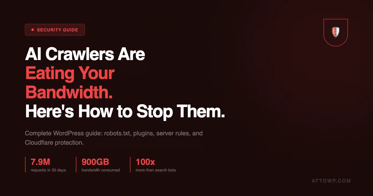 AI crawlers eating your bandwidth - how to block them on WordPress