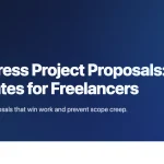 Banner for WordPress project proposals templates and freelancer best practices