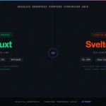 Nuxt vs SvelteKit comparison for headless WordPress development in 2026