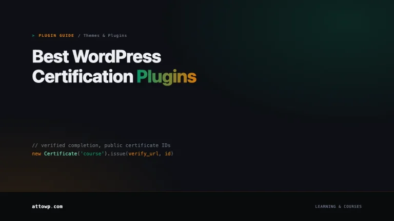 Best WordPress Certification Plugins 2026 guide cover