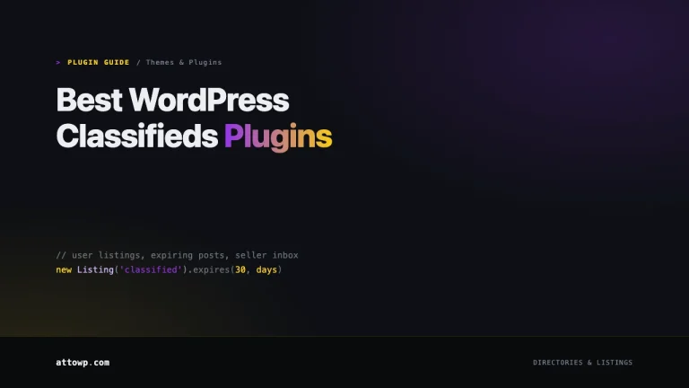 Best WordPress Classifieds Plugins 2026 guide cover