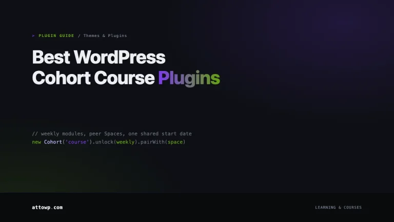 Best WordPress Cohort Course Plugins 2026 guide cover