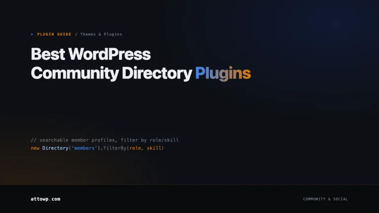 Best WordPress Community Directory Plugins 2026 guide cover