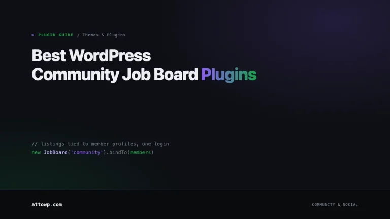Best WordPress Community Job Board Plugins 2026 guide cover