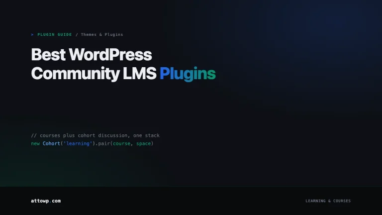 Best WordPress Community LMS Plugins 2026 guide cover