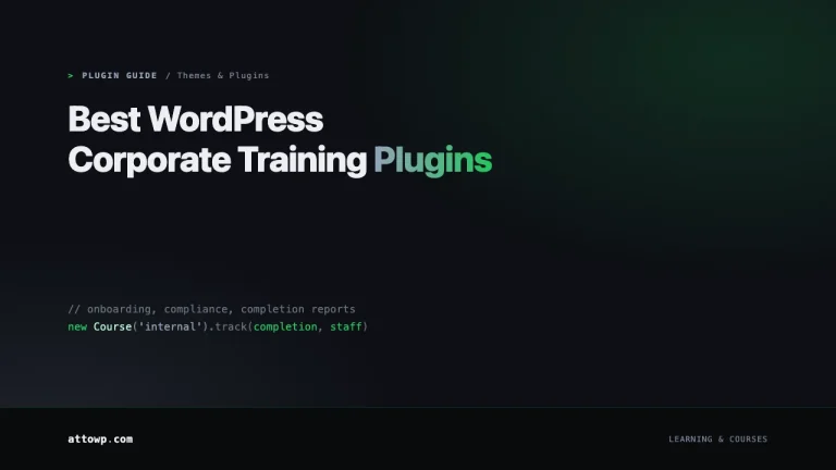 Best WordPress Corporate Training Plugins 2026 guide cover