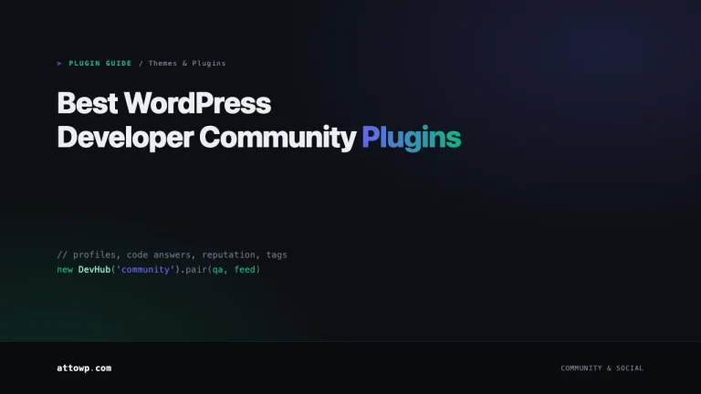 Best WordPress Developer Community Plugins 2026 guide cover