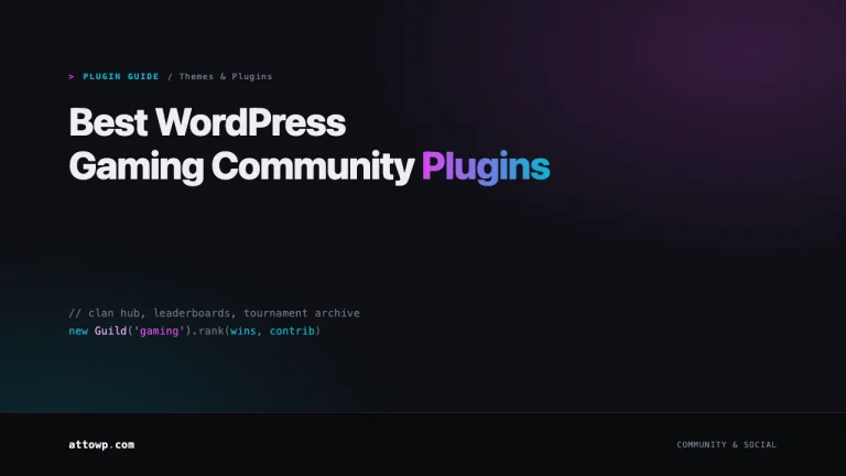 Best WordPress Gaming Community Plugins 2026 guide cover