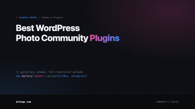 Best WordPress Photo Community Plugins 2026 guide cover