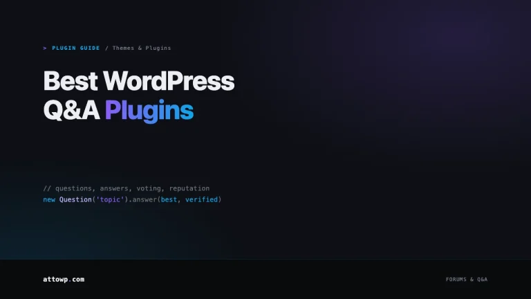 Best WordPress Q&A Plugins 2026 guide cover