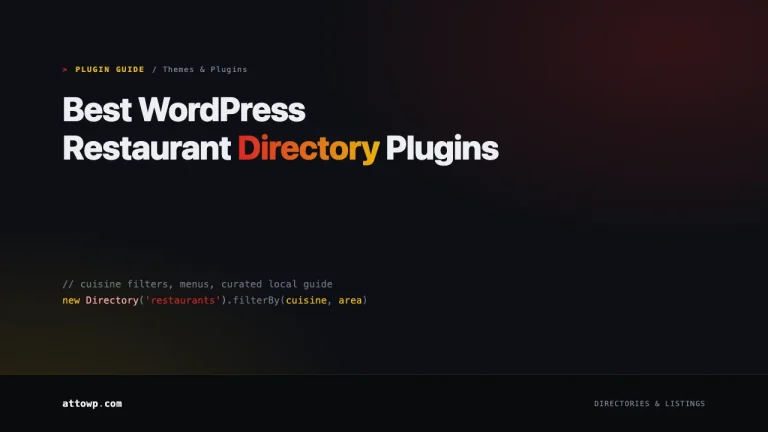 Best WordPress Restaurant Directory Plugins 2026 guide cover