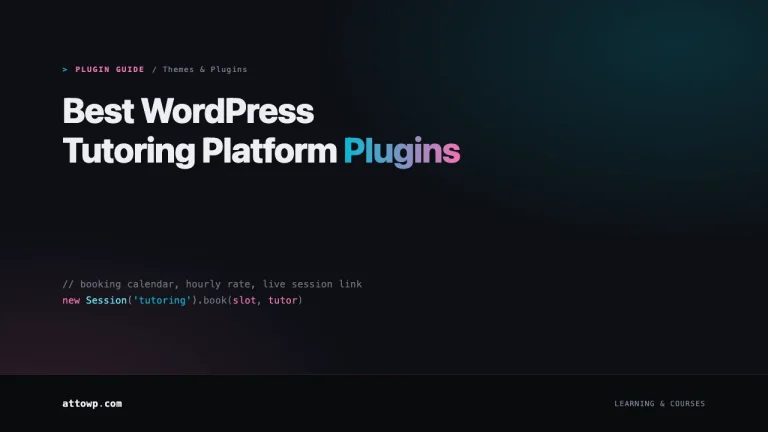 Best WordPress Tutoring Platform Plugins 2026 guide cover