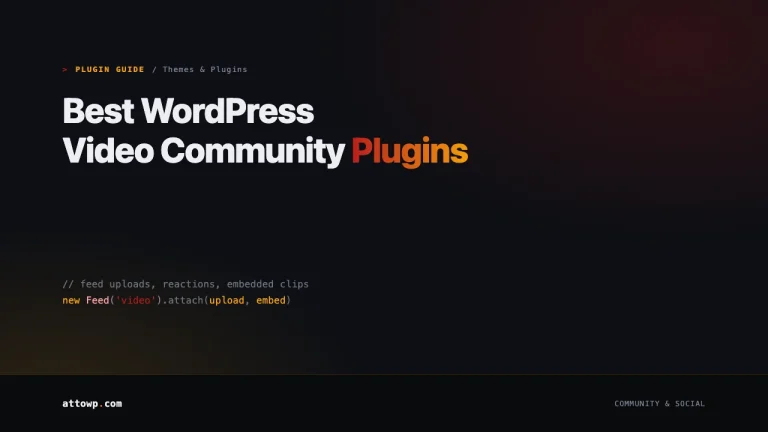 Best WordPress Video Community Plugins 2026 guide cover